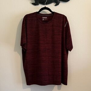 Reebok Men's Burgundy /Black Short Sleeve Tee